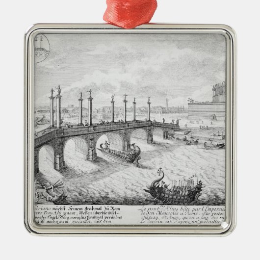 Brücke von Aelius und Hadrians Mausoleum (Castel S Silbernes Ornament (Vorne)