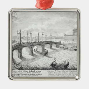 Brücke von Aelius und Hadrians Mausoleum (Castel  Silbernes Ornament