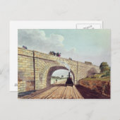 Brücke, von der "Liverpool and Manchester Railway" Postkarte (Vorne/Hinten)