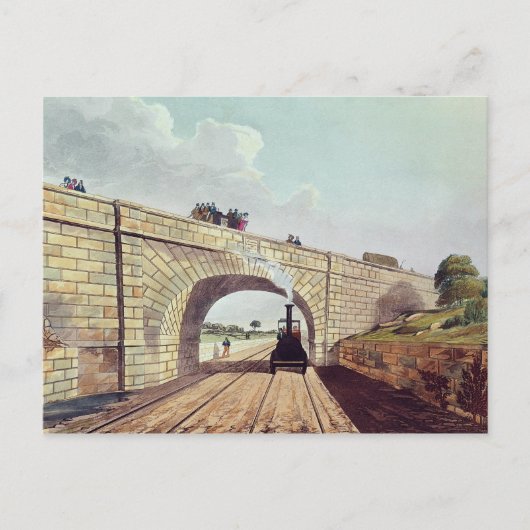 Brücke, von der "Liverpool and Manchester Railway" Postkarte (Vorderseite)
