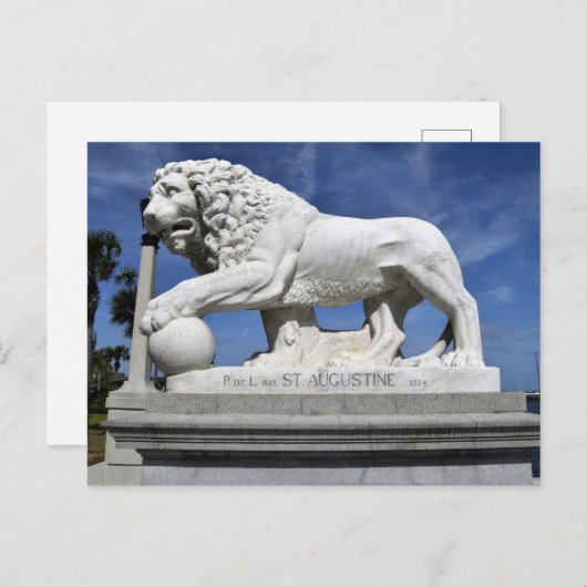 Brücke von Lions, St. Augustine, FL Postkarte (Vorne/Hinten)