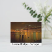 Brücke von Lissabon - Portugal Postkarte (Stehend Vorderseite)