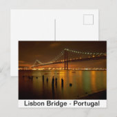 Brücke von Lissabon - Portugal Postkarte (Vorne/Hinten)