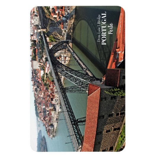 Brücke von Porto über den Douro-Fluss, Portugal Magnet (Vertikal)