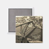 Brücke von Porto über den Douro-Fluss, Portugal, S Magnet (Vorderseite/Rückseite)