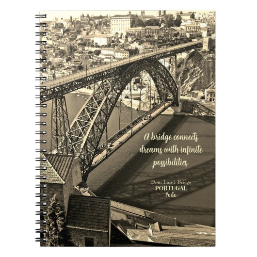 Brücke von Porto über den Douro-Fluss, Portugal, S Notizblock (Vorderseite)