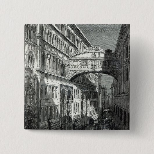 Brücke von Seufzern, Venedig Button (Vorderseite)