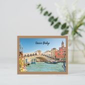 Brücke von Venedig in Rom Postkarte (Stehend Vorderseite)