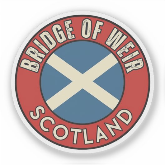 Brücke Weir, Schottland Aufkleber (Vorderseite)