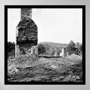 Brücke, wo General Longstreet 1864 zurückzog Poster