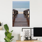 Brücke zum Strand Poster (Heimbüro)