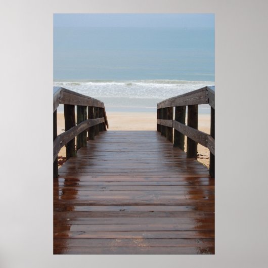 Brücke zum Strand Poster (Vorne)