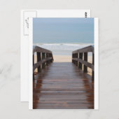 Brücke zum Strand Postkarte (Vorne/Hinten)