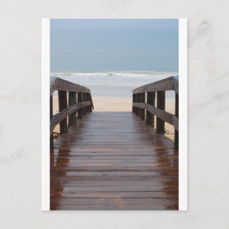 Brücke zum Strand Postkarte