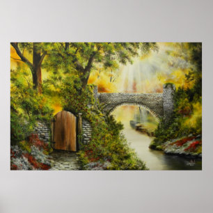 Brücke zum Überqueren von Print Poster