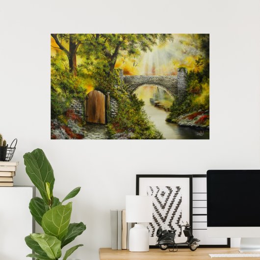 Brücke zum Überqueren von Print Poster (Heimbüro)