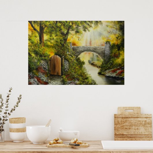 Brücke zum Überqueren von Print Poster (Küche)