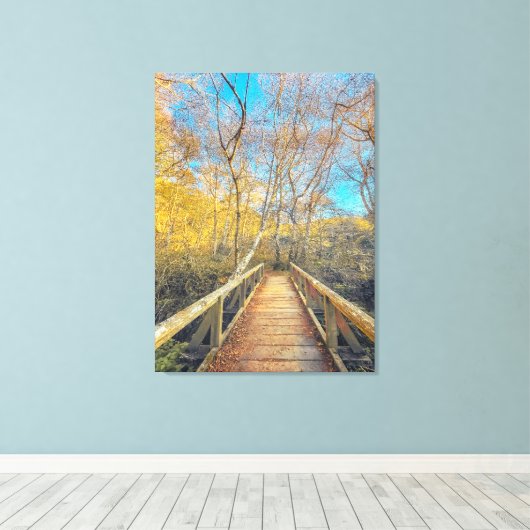 Brücke zum Wald Leinwanddruck (Insitu (Holzboden))