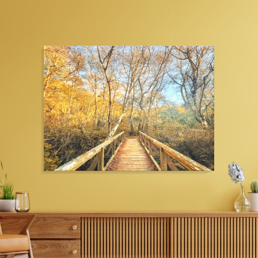 Brücke zum Wald Leinwanddruck (Insitu (Wohnzimmer))