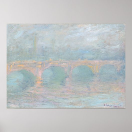 Brücken am Sonnenuntergang - Claude Monet Kunstmus Poster (Vorne)