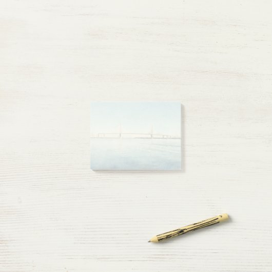 Brücken-Aquarell-Druck Charlestons South Carolina Post-it Klebezettel (Auf Schreibtisch)