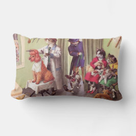 BRÜCKEN: Bulldogge am Friseur-    Kissen-Kissen Lendenkissen