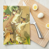 BRÜCKEN: Eine wilde Roller-Fahrt - Tee-Tuch Küchentuch (Viertel Falte)