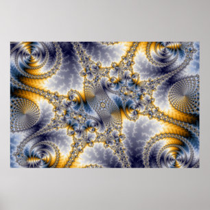 Brücken-Netz - Mandelbrot Fraktal-Kunst Poster