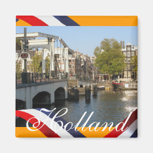 Brücken-Orangen-Kühlschrankmagnet Amsterdams Magnet