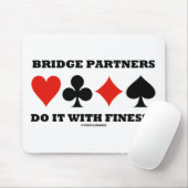 Brücken-Partner tun es mit Finesse (Karten-Anzüge) Mousepad (Mit Mouse)