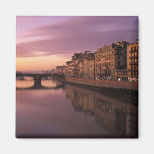 Brücken über den Arno bei Sonnenuntergang, Magnet