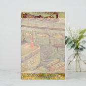 Brücken über Seine, Asniers von Vincent van Gogh Briefpapier (Stehend Vorderseite)