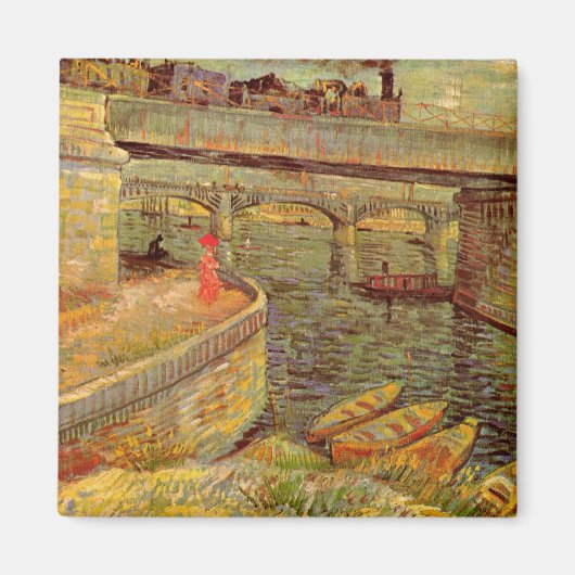 Brücken über Seine, Asniers von Vincent van Gogh Magnet (Vorne)