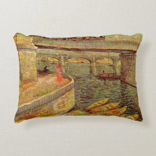 Brücken über Seine, Asniers von Vincent van Gogh Zierkissen