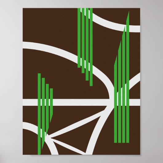 Brücken und Pfade in abstrakter Form Poster (Vorne)