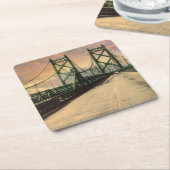 Brücken-Untersetzer Rechteckiger Pappuntersetzer (angewinkelt)