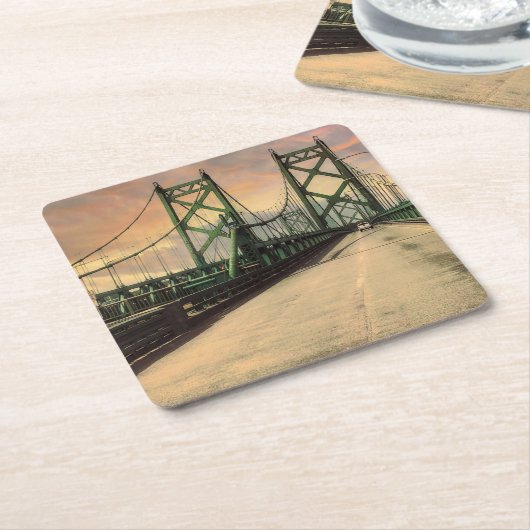 Brücken-Untersetzer Rechteckiger Pappuntersetzer (angewinkelt)