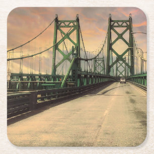 Brücken-Untersetzer Rechteckiger Pappuntersetzer