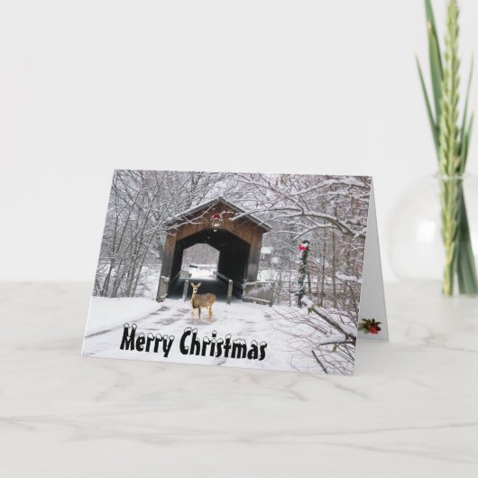 Brücken-Weihnachtskarte Karte (Vorderseite)