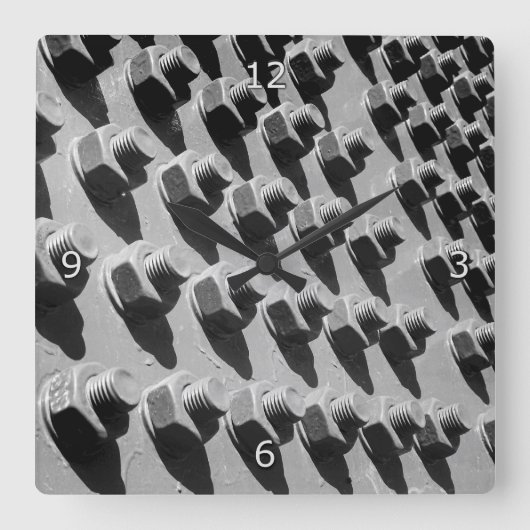 Brückenknoten und -bolzen quadratische wanduhr (Vorderseite)