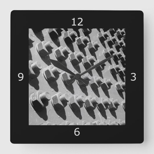 Brückenknoten und -bolzen quadratische wanduhr (Vorderseite)