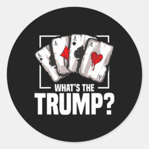 Brückenspieler Queen Kartenspiel Liebhaber Trumpf Runder Aufkleber