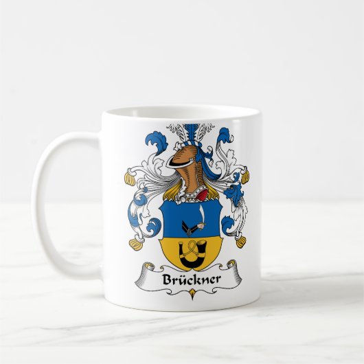 Bruckner Familienwappen Kaffeetasse (Links)