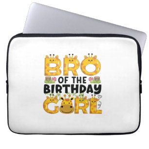 Bruder 1. Geburtstag Girl Giraffe Thema Party Zoo Laptopschutzhülle