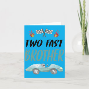 Bruder 2. Geburtstag Zwei schnelle Rennwagen Zweit Karte