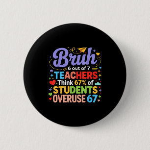 Bruder 6 von 7 Lehrern denken, dass 67% der Schüle Button