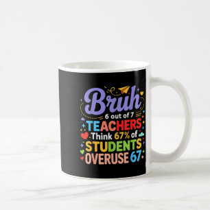 Bruder 6 von 7 Lehrern denken, dass 67% der Schüle Kaffeetasse