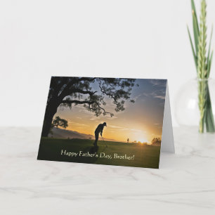 Bruder, alles Gute zum Vatertag mit Golfer Karte