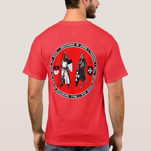 Brüder Arm-im runden Siegel-Shirt T-Shirt (Rückseite)