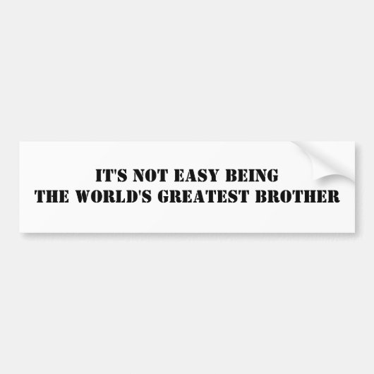 Bruder Autoaufkleber (Vorne)